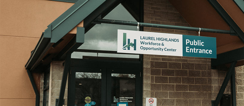 Front of Laurel Highlands campus.